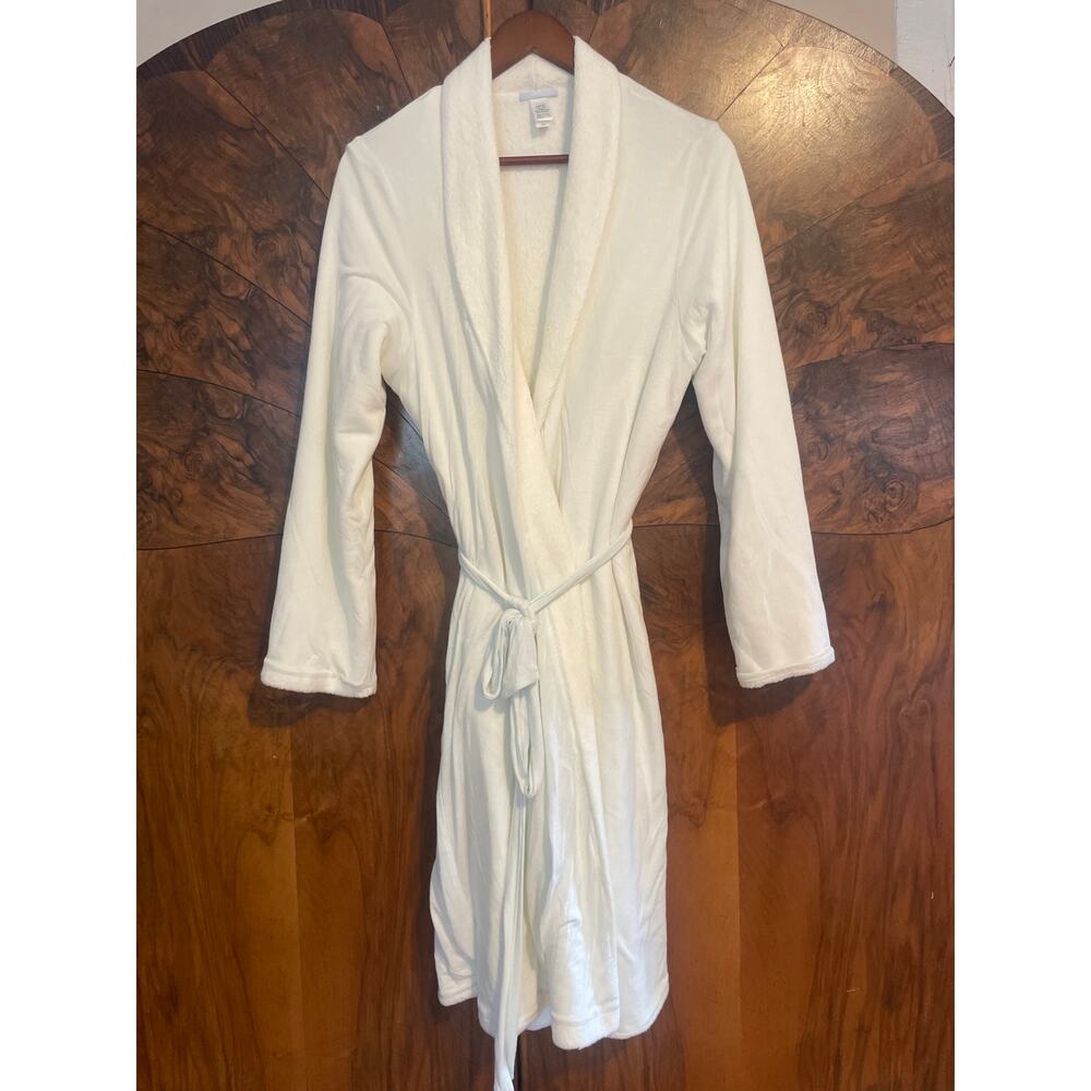 EBERJEY Alpine Chic Modal Sherpa COZY Bath Robe LUXURIOUS ANTHROPOLOGIE M Medium - Picture 2 of 4